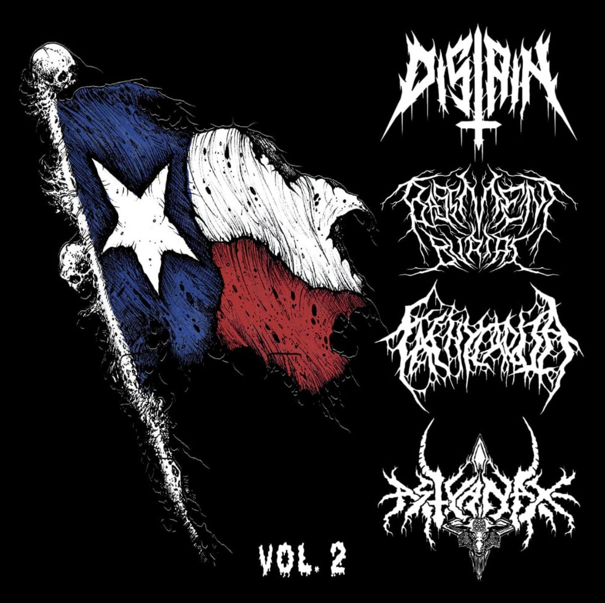 TXDM 4 Way Split Vol​.​2 Distain, Basement Burial, Tacharydia, Astyanax